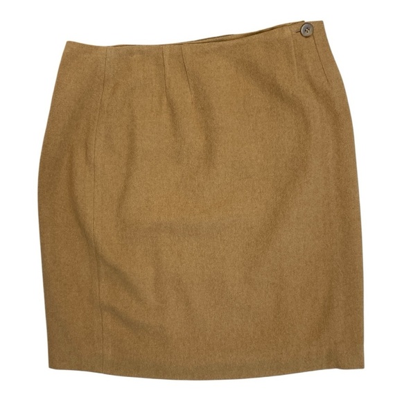 Vintage David N Camel Hair Wrap Skirt - Picture 2 of 12